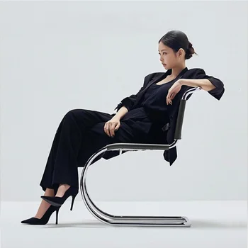 Обеденные стулья простого дизайна С современным скандинавским акцентом, обеденные стулья для офиса, шезлонги для салона, мебель для балкона QF50DC