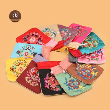 Оптовая продажа 10 ШТ китайской ручной вышивки многоцветная сумка MiaoXiu jinxiu Trick bag сумки для ювелирных изделий кошелек