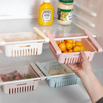 Органайзер для холодильника Ящик для хранения Ящик для холодильника Полка для пластиковых контейнеров для хранения Фруктов, яиц, Коробка для хранения продуктов Кухонные принадлежности