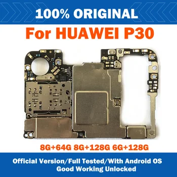 Оригинальная разблокированная материнская плата HuaWei P30 с частью камеры, 64 ГБ 128 ГБ логическая плата с полным набором микросхем, системная плата Android