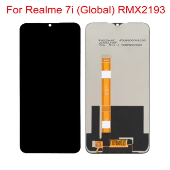 Оригинальный 6,5 ”для Oppo Realme 7i Global RMX2193 Helio G85 ЖК-дисплей с сенсорным экраном и цифровым преобразователем в сборе с рамкой мобильного датчика