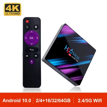 Оригинальный H96 MAX RK3318 Smart TV Box Android 10 4G B 64GB 32G 4K Wifi BT медиаплеер H96MAX TVBOX Android10 телеприставка 2GB16GB