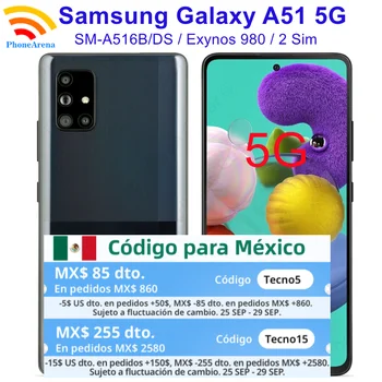 Оригинальный Samsung Galaxy A51 5G A516B / DS Глобальная версия с двумя SIM-картами 6,5 