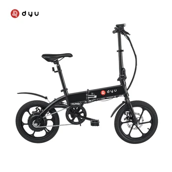 Оригинальный для взрослых электровелосипед DYU A1F мощностью 7,5 АЧ, управление 25 км/ ч через приложение, Электрический горный складной велосипед