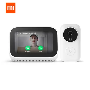 Оригинальный сенсорный экран Xiaomi AI Face, динамик Bluetooth 5.0, цифровой дисплей, будильник, WiFi Smart Connection с дверным звонком vedio