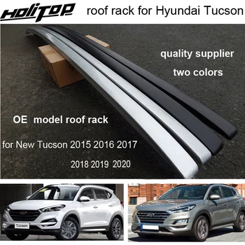 Оригинальный стиль багажника на крыше багажник на рейлинге для Hyundai Tucson 2015-2020, серебристый и черный, бесплатное отверстие для сверления, простая установка