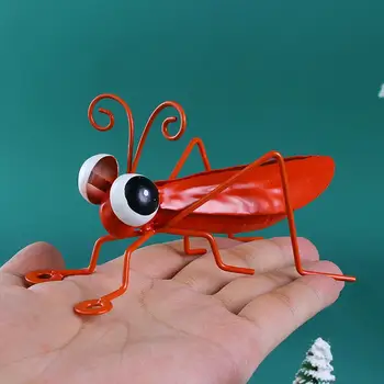Орнамент из Саранчи Нежный Декоративный Железный Мини 3D Двор, Настенные насекомые, Украшение в виде стеклянных кузнечиков для сада