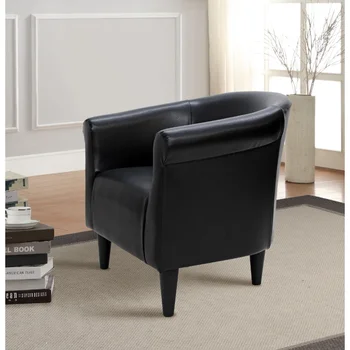 Основное кресло-ведро из искусственной кожи, кресло Blacklounge, стулья для гостиной