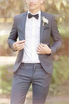 Официальные Свадебные Костюмы С вырезами на Лацканах Для Мужчин Custome Homme Модные Смокинги В Стиле Бренда ClothingBlazer (Пиджак + Брюки + Носовые платки)
