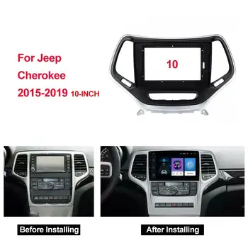 Переходник для автомобильной аудиосистемы 2DIN Fascia Frame для Jeep Cherokee с 10,1-дюймовым DVD-плеером с большим экраном, комплект рамы для приборной панели