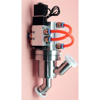 Пневматический вакуумный дефлекторный клапан KF, высоковакуумный угловой клапан 24 В/220 В, вакуумный клапан-заслонка