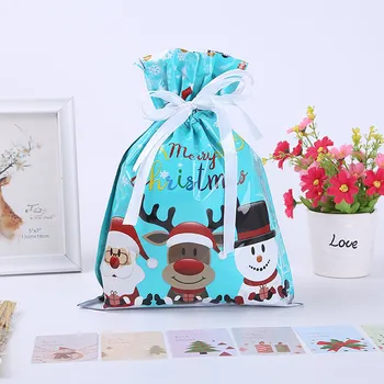 Подарочный пакет Сумка Креативная сумка для упаковки конфет на шнурке Рождественские Ящики для хранения сыпучих материалов Ящики для хранения с застежкой-молнией