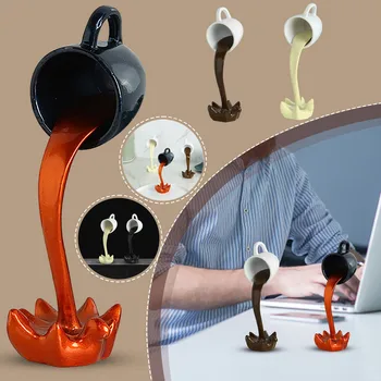 Подвесная Кофейная чашка, Стоящая Кружка, 3D Стерео Украшение рабочего стола из смолы, Поделки для создания орнамента