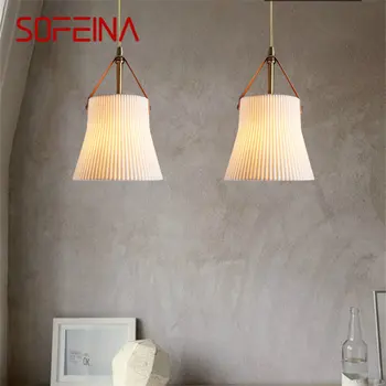 Подвесной светильник SOFEINA Nordic из латуни, светодиодные Современные Простые Креативные керамические лампы и люстры для дома, столовой, спальни