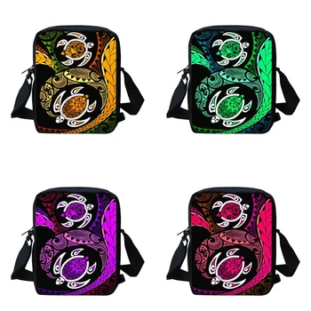 Полинезийская Фиолетовая Морская Черепаха Design Academy Женская сумка через плечо Повседневная Для девочек-подростков, сумка для покупок, подарочная сумка Bolsa