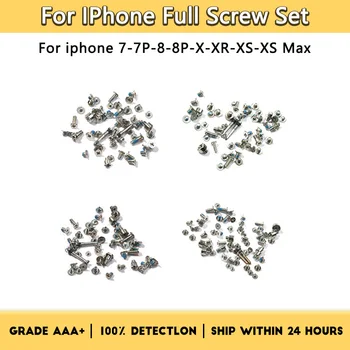 Полная замена комплекта винтов для iPhone 7 8 7 Plus 8 Plus X XS XR Замена винтов Ремонтные болты Полный комплект Аксессуаров