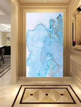 Пользовательские обои 3d современный минималистичный абстрактный чернильный синий мрамор украшение гостиной картина фон стены проход коридор