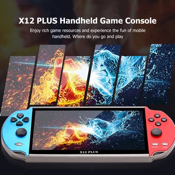 Портативная Игровая консоль X12 Plus с 7,1-дюймовым HD-экраном, Встроенные 1000 000 + Игр, Портативный Аудио-Видеоплеер, Классическая игра