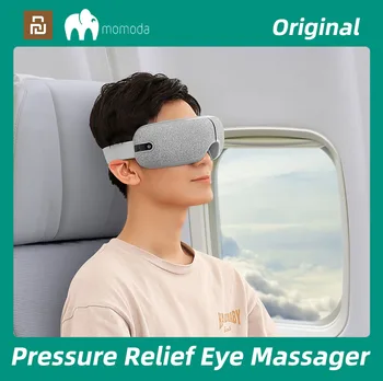Портативный электрический массажер для глаз Momoda с интеллектуальным давлением воздуха 40 ℃, термостатический, снимает усталость глаз с помощью музыки Bluetooth