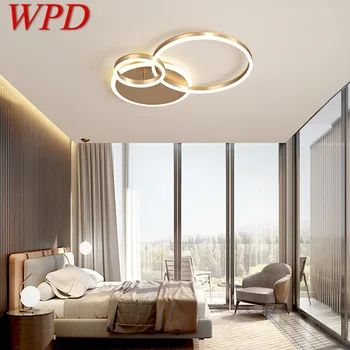 Потолочные светильники WPD Nordic Ring Креативные винтажные светодиодные светильники из золота для современного дома, гостиной, спальни, декора