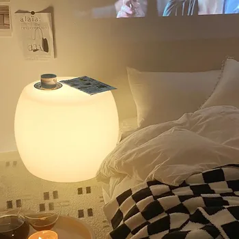 Прикроватные тумбочки Лампа Прикроватная тумбочка для спальни Торшер Корейская мебель Удобные Ночные комоды Умная прикроватная тумбочка с зарядным устройством