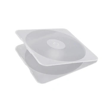 Прозрачная упаковка компакт-дисков Портативный ящик для хранения Квадратная пластиковая глазурь Ультратонкий стандартный чехол для DVD