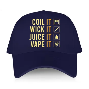 Регулируемая брендовая бейсболка balck, роскошная шляпа для взрослых, мужская спортивная шляпа в стиле хип-хоп с буквенным принтом Vape It, летние шляпы Snapback