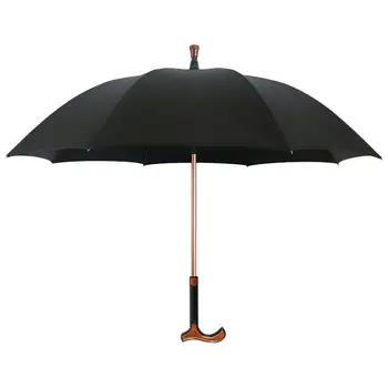 Регулируемый зонт для старика, Большой зонт-костыль с длинной ручкой, трость, Подарочные зонты, Многофункциональные нескользящие альпинистские SY281