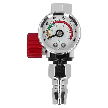 Регулятор давления аэрозольной краски с резьбой G1/4 дюйма, клапан регулировки давления, манометр, клапан регулятора давления