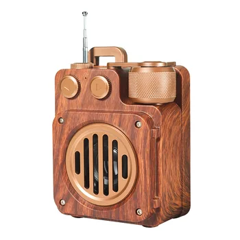 Ретро-радио Беспроводной Динамик Bluetooth-радио Портативный Беспроводной винтажный динамик Радио в старомодном стиле для дома и улицы