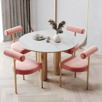 Роскошные Современные обеденные стулья для кухни Nordic Home Мебель для гостиной Со спинкой Дизайнерский обеденный стул Тканевый стул для макияжа