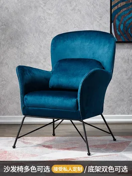 Роскошный одноместный диван-кресло XK Light, Тканевая мебель для гостиной, балкон, Креативная мебель, Диван-кресло для отдыха