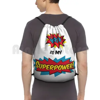 Рюкзак Math Is My Superpower, сумка на шнурке, спортивная сумка для верховой езды, скалолазания, Супергерой, Ботаник, зануда, школьный учитель