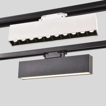Светодиодная дорожка с квадратной полосой прожектор для мытья стен Потолочный светильник для гостиной с одной и двумя головками для поверхностного монтажа