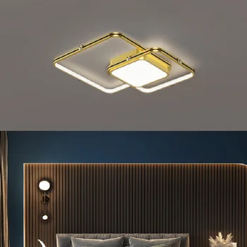 Светодиодная люстра NEO Gleam Black/Gold для гостиной, украшения спальни, современная люстра для домашнего декора, потолочные люстры, светильники