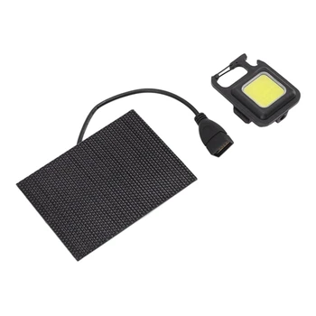 Светодиодная солнечная лампа мощностью 5 Вт, зарядное устройство, портативная солнечная панель, аварийное освещение на солнечной батарее для кемпинга на открытом воздухе, освещение для ремонта автомобилей