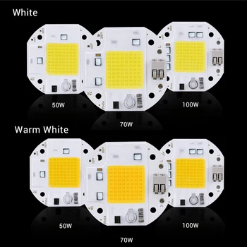 Светодиодные чиповые бусины 50 Вт 70 Вт 100 Вт Высокомощный COB-чип холодного белого теплого белого цвета Светодиодная матрица для самодельных светодиодных прожекторных ламп