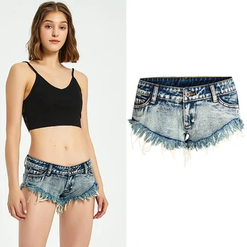 Сексуальные винтажные джинсовые шорты, женские повседневные мини-джинсы, короткие брюки с кисточками, летняя одежда с низкой талией, пляжные шорты XXXL 3XL