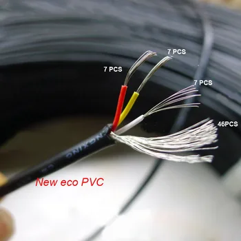 Сигнальный Экранирующий Провод длиной 3 М/9,6 фута 28AWG 3-ЖИЛЬНЫЙ ЭКО-ПВХ Медный Двухканальный Аудиокабель Sound shield Cable 300V Video Audio Cables