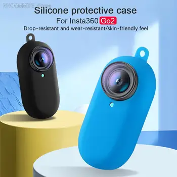 Силиконовый защитный чехол с крышкой для объектива, аксессуар для спортивной экшн-камеры Insta360 GO 2, стабилизированный силиконовый защитный чехол
