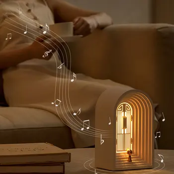 Скандинавские светодиодные настольные ночники с Bluetooth-динамиком, декоративная настольная лампа с плавным затемнением Usb, Smart Touch для подарков для детей