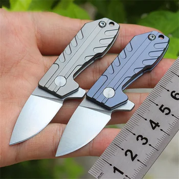 Складной Нож из титанового сплава EDC Outdoor D2 Blade Карманный нож Многофункциональный Инструмент Брелок Нож