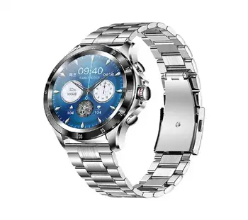 Смарт-часы NX1 из сплава с металлическим кожаным ремешком и 1,32-дюймовым HD-экраном, вызывающим BT Пользовательские циферблаты, умные часы для фитнеса