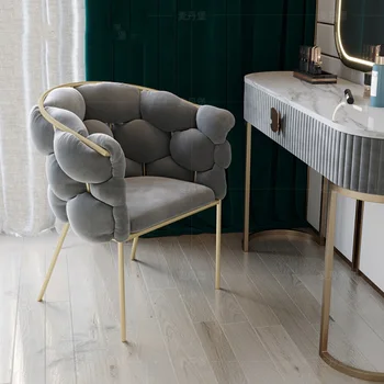 Современное косметическое кресло для гостиной Luxury Comfy Relax Мобильные Кожаные кресла для спальни Компьютерный стул Sedie Da Soggiorno Nordic Sofa