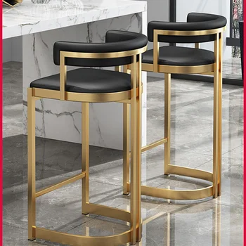 Современные барные стулья с барной стойкой, Высокие стулья для кормления, Современные золотые барные стулья для спальни, Барные стулья для ресторана в лофте, Мебель Корея WW50BC