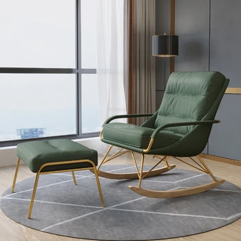 Современные стулья для гостиной из железа, Итальянская Легкая Роскошная мебель для гостиной, Домашний Ленивый диван, Кресло-качалка на балконе