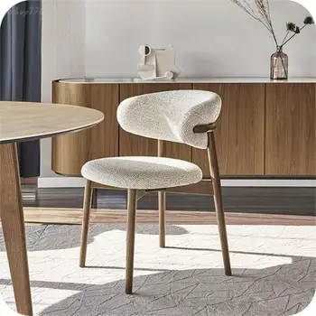 Современный минималистский дизайн деревянных обеденных стульев, Мягкие японские бархатные стулья, обеденный диван с низкой спинкой, Кухонная мебель Sandalyeler