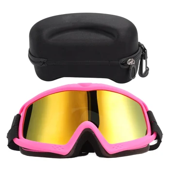 Солнцезащитные очки для больших собак, удобные для кожи Регулируемые пылезащитные очки для собак, дышащие линзы из ПК, защита от ультрафиолета для катания на лыжах и велосипеде
