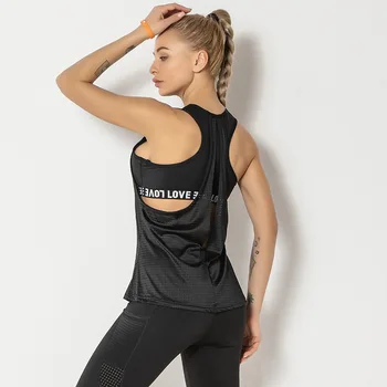 Спортивная футболка Moonglade для занятий фитнесом и йогой, искусственный костюм для фитнеса из двух частей, однотонный бюстгальтер без рукавов, быстросохнущий спортивный жилет для бега