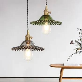 Стеклянный подвесной светильник с цветной проволокой, подвесной светильник в скандинавском стиле на медном основании, для украшения гостиной, ресторана, бара